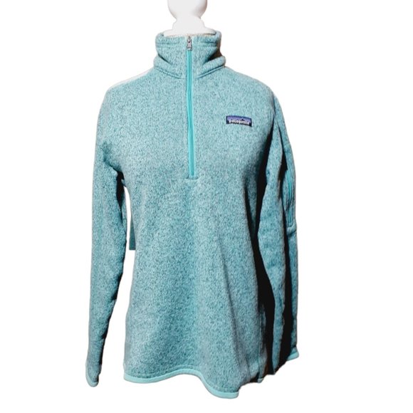 Patagonia Sweaters - Patagonia Better Sweater 1/4 Zip Fleece Pullover Mint Green Women's Size Medium